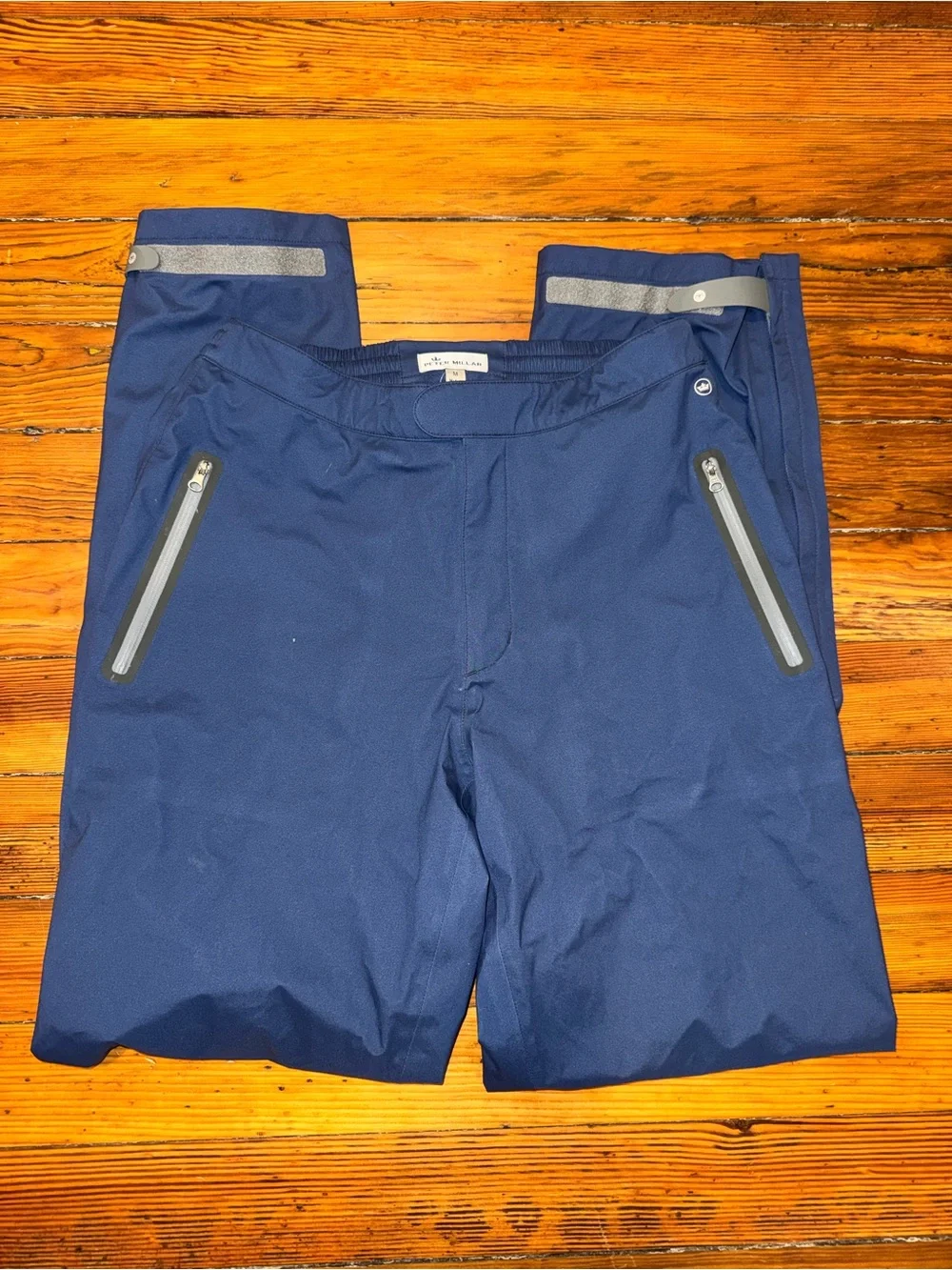 Peter Millar Blue rain Golf Pants with Elastic Waist - Picture 2 of 4
